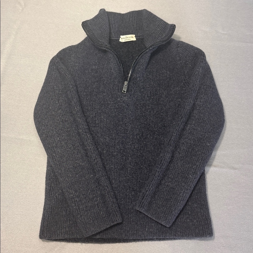 Phil Petter Half Zip Austria 100% Merino Wool Navy